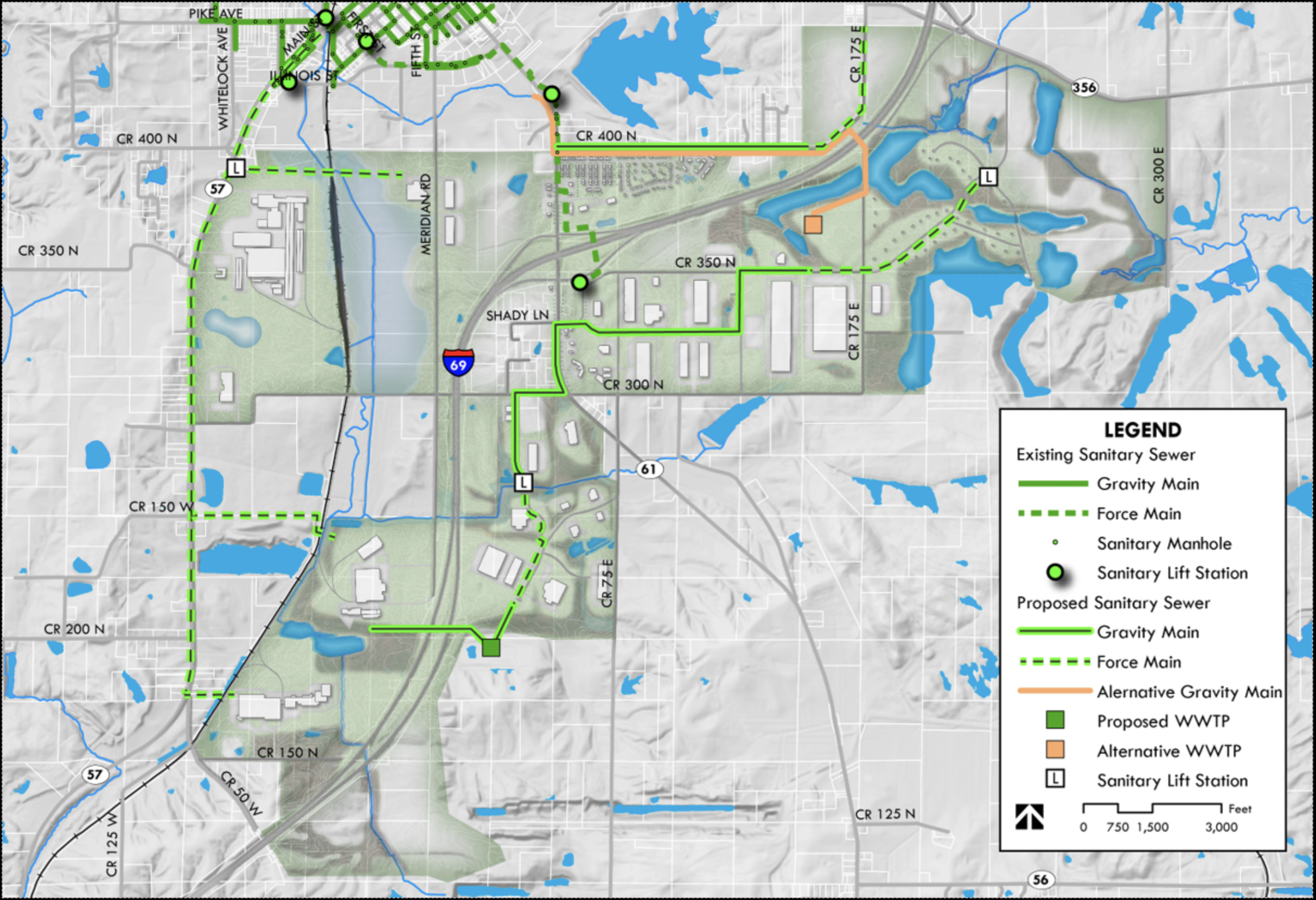 sewer planned conditions map