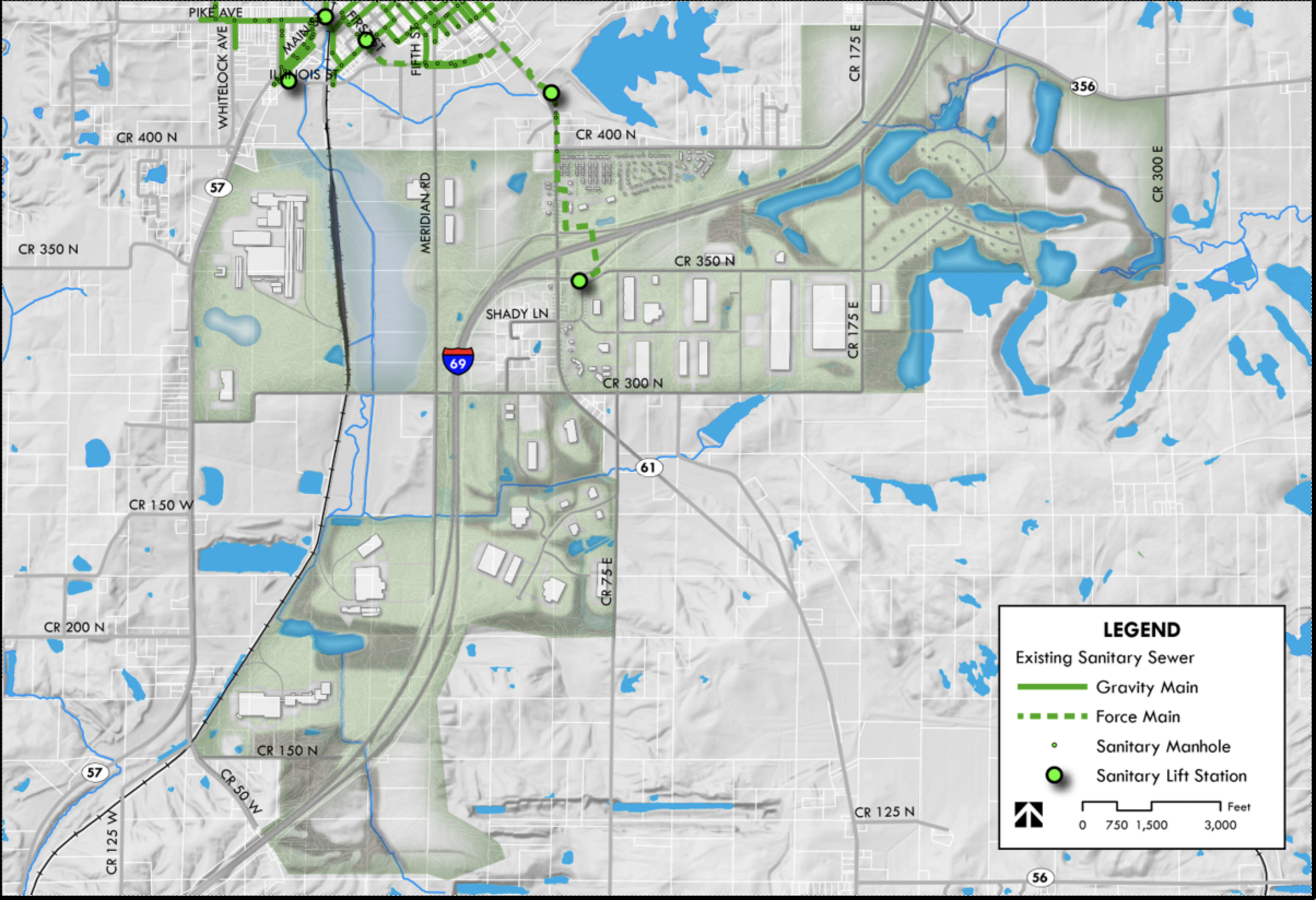 sewer existing conditions map