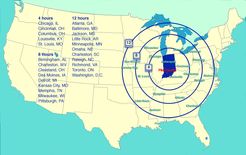 travel time from indianapolis to cleveland