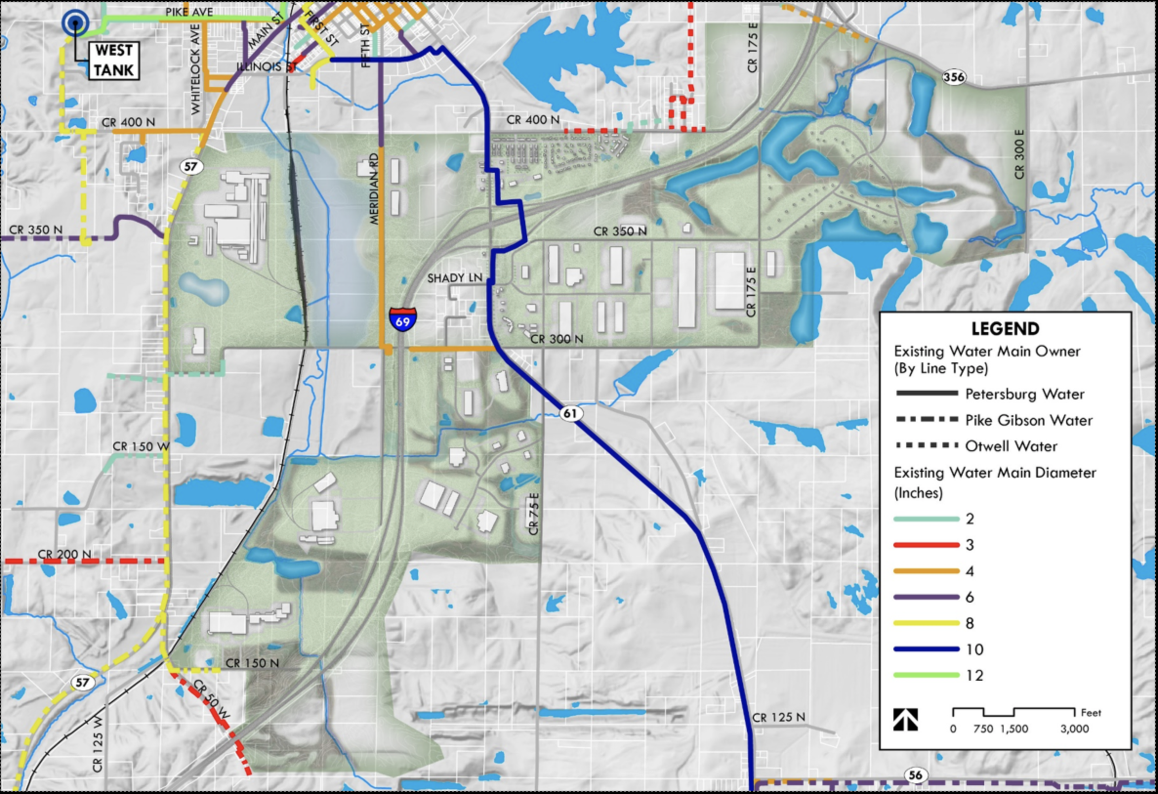 water system existing conditions map